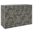 vidaXL Gabion Wall with Covers Galvanised Steel 150x60x100 cm 2BB