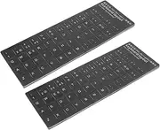 LALAFINA 10pcs Keyboard Stickers with Black Background and Lettering Durable Replacement Keyboard Skin for Language Learning and Computer Accessories