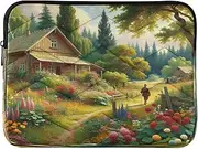 Cottage Garden Green Bag for Laptop, 15 Inch Laptop Case Laptop Bags for Women, Computer Bag