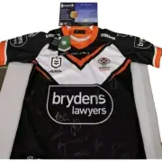 West Tigers Signed Jersey With COA From 2022 Telstra Premiership Cup. BEST PRICE