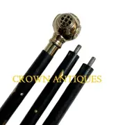 Designer Vintage Brass Handle Wooden Walking Stick Diving Helmet Victorian Cane