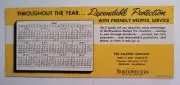 1950 Calender Ted Ralston Co. Burbank CA. Representing Northwest Mutual Fire...