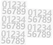 COOLHIYA 5Sheets Reflective Number Stickers for Mailboxes Trash Cans Address Signs Self Adhesive Decals of High Visibility Numbers for Outdoor Use