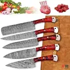 Cleaver Sharp Block Knife Set Damascus Steel Kitchen Knives Chef Japanese Steak