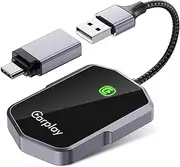 Wireless Carplay Adapter for Apple 2024, Convert Factory Wired to Carplay Dongle, Plug & Play Carplay Wireless Adapter for iPhone iOS 10+, Stable Fast Connection Low Latency, Gray