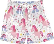 [RPLIFE] Kids Swimming Shorts, Anti Chafe Swim Trunks Boys 2 T, Cute Unicorns