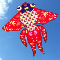 在飛比找蝦皮購物優惠-風箏 傳統 中國風 金魚 風箏 新手 微風 成人 易飛 兒童