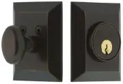 Grandeur FAVFAV_SQ_SGLCYL_234 Fifth Avenue Square Single Cylinder - Bronze