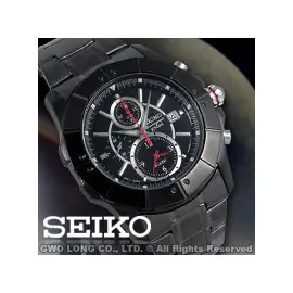 SEIKO 精工錶 國隆 SNAD01P1 黑鋼極速三眼計時鬧鈴男錶_開發票_保固一年