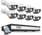 4K 8MP 16CH POE Security Camera System, 8pcs 4K Spotlight IP Bullet Cameras Out