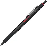 rOtring 600 Ballpoint Pen | Medium Point | Black Ink | Black Barrel with Non-Slip Knurled Grip | Refillable