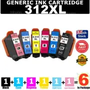 6x Generic 312 XL 312XL Ink Cartridge For Epson Photo XP-8500 XP-8600 XP-8700
