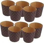Ciieeo 25pcs Panettone Paper Tray Paper Cups Muffin Liners Cupcake Liners Italian Cake Mold Baking Mold Paper Cake Pan Panettone Molds Bread Mold for Baking Cake Storage Cup Brown