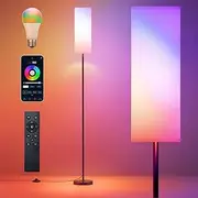 173cm Floor Lamp for Living Room, RGB Smart LED Corner Lamp with Remote Control and Stepless Dimmable Colors Temperature & Brightness, Tall Reading Lamps for Bedroom Office Kid Room