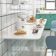 Wall Mounted Folding Table Computer Desk 18 Sizes White Paintless Finish B90x40cm Multi Functional Foldable Desk