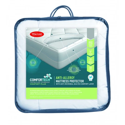 Tontine Comfortech Anti-Allergy Quilted Layer Mattress Protector-K|Q|D|K-S|S