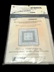 Vtg Spartex Double Stencil Cana Lily Wallhanging Kit by Holice Turnbow 40” x 40”