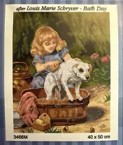 Printed needlepoint tapestry Canvas Only Orchidea 40x50 Cm Bath Time