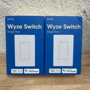 2-Pack Wyze Smart 15 Amp Programmable Touch & Push Button Light Switch White NEW