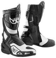 Berik Donington Motorcycle Boots, black-white, Size 42 for Men Black White