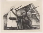 Revolution : José Clemente Orozco : Archival Canvas Art Print