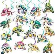 Sea Turtle Party Hanging Swirls Turtle Birthday Party Hanging Decorations Turtle Ceiling Swirls Decorations for Ocean Themed Baby Shower Supplies