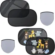 Car Window Shade(4 Pack), Car Sun Shade for Baby Adults, Car Side Window Sun Shade Static Cling Block Sunlight and UV Ray Suitable for Most Vehicles