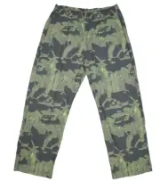 Diesel Plain Weave Gray Camouflage High Rise Wide Leg Comfort Pants Mens 36 *