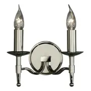 Stanford 2 Light Candle Nickel Wall Lamp