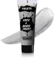 YBUETE Silver Face Body Paint Set, Professional Paint Set for Halloween Cosplay Costume Party, Full-coverage Multi-Color Cream Makeup Blendable Set for Adults Halloween Cosplay SFX Makeup Paint