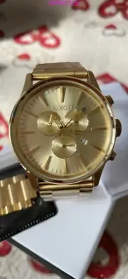 BRAND NIXON Watch Sentry ALL GOLD a386502 Chrono Men's a386-502 GENUINE