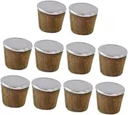 BIUDECO Insulated Flask Stopper 10 Pack Wooden Kettle Replacement Stopper for Water Bottle Sealed Insulation