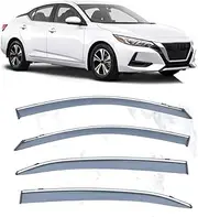 4Pcs Car Wind Deflectors for Nissan for Sentra Mk8-B18 2019-2022 2023 2024, Side Window Ventilated Visors Rain Deflector
