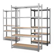 MasterSpec 5-Tier Garage Shelving Warehouse Rack 1.8x0.9m/1.8x1.2m/1.5x0.7m