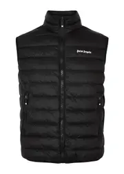 Palm Angels Logo Quilted Shell Gilet - Black - M M