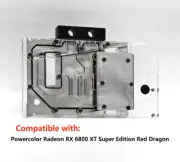 Granzon GPU Block For Powercolor Radeon RX 6800 XT Super Edition Red Dragon