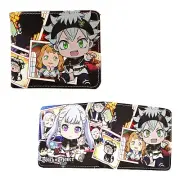 New Chibi Asta BLACK CLOVER BiFold Wallet Burakku Kuroba Credit Card Billfold