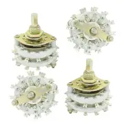 4PCS 4P5T 4 Pole 5 Way Double Deck 24Pin Band Channael Rotary Switch