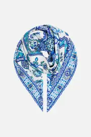 LARGE CRYSTALLED SILK SQUARE SCARF ISNIK LULLABY