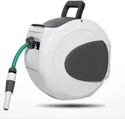 Hose Pipe Holder Wall-Mounted Hose Box 20M/65ft, Flexible Watering for Medium-Sized Gardens, Swivel Hose Reel, with Wall Bracket, System Parts and Nozzle, Including 20M Hose Hose Pipe Hanger