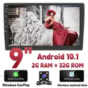 9" Double Din Car Stereo Apple/Android CarPlay Radio Touch Screen Bluetooth+CAM (for: Porsche)