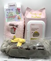 The Creme Shop Pusheen Lot - Makeup Wipes, Plush Headband, & Infused Cozy Socks