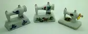 Adorable Mini Porcelain Sewing Machine Set of 3