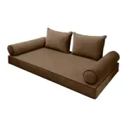V4 Velvet Daybed Mattress Pillow Cover Complete Set Contrast Pipe Twin AD308