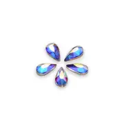 Rhinestones Diamond Crystal Glass AB Nail Flat Back Raindrop Shape 4x8mm 144pcs