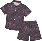 [Caihoyu] Baby-boys Toddler Short Sleeve Button Down Shirt & Casual Shorts Set Casual Toddler Boy Outfits Summer Outfit