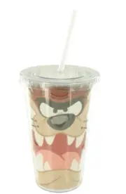 LOONEY TOONS TAZ DoubleWall Acrylic Travel Cup Spoontiques 18oz Tazmanian Devil