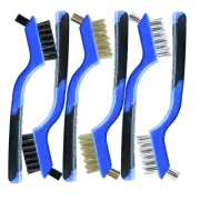 HUNTACE Wire Brush Set, 6Pcs Brass/Stainless Steel/Nylon Wire Brushes for Cle...