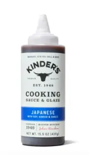 Kinder's Japanese BBQ Soy Ginger & Garlic Cooking Sauce and Glaze No HFCS 15.5oz