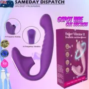 Flexible GSpot Vibrator Dildo Clitoris Suction Stimulator Massager Adult Sex Toy